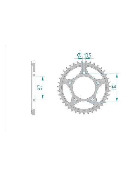 Kit chaine DID  ACIER SUZUKI DL 250   V Strom 2017 2019 couronne