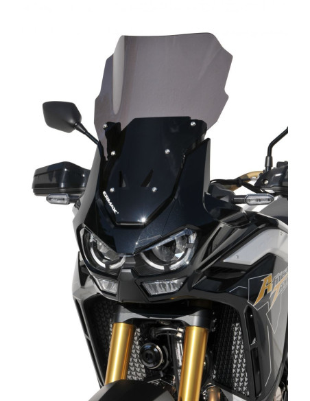 BULLE TOURING ERMAX + 50 CM POUR HOND AAfrica Twin CRF 1100L 2020 gros plan gauche