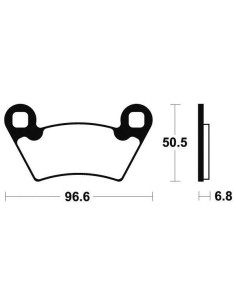 Plaquettes de frein moto TECNIUM MOA300 métal frité 2