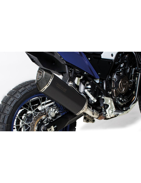 Silencieux d'echapement moto REMUS Black Hawk Yamaha 700 Tenere gros plan