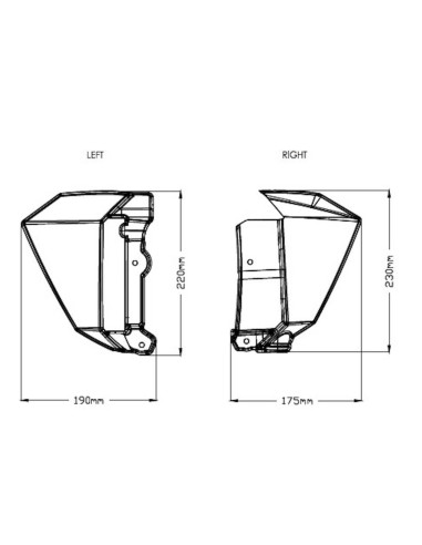 Ecopes de radiateur Puig pour Kawasaki Z650 2019 schema