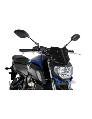 Saute vent PUIG Naked New genration SPORT pour YAMAHA MT-07 2019 carbone