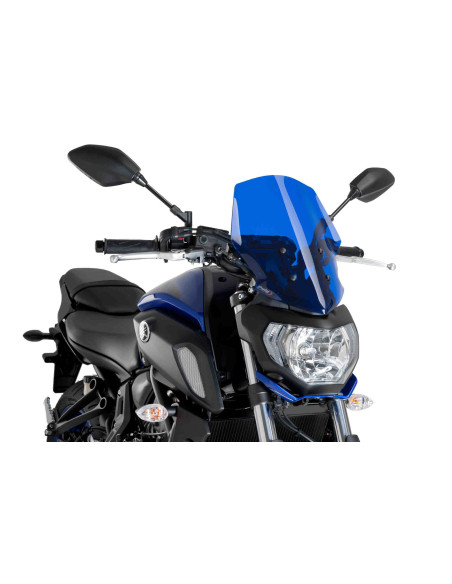 Saute vent PUIG Naked new génération TOURING pour YAMAHA MT-07 2019 bleu