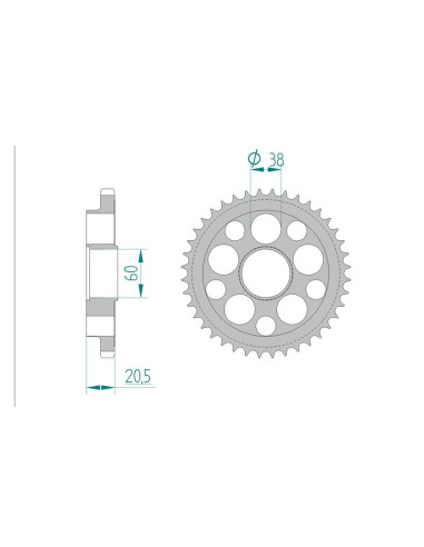 Kit chaine AFAM acier DUCATI 916 SP pas 525 1994 à 1998