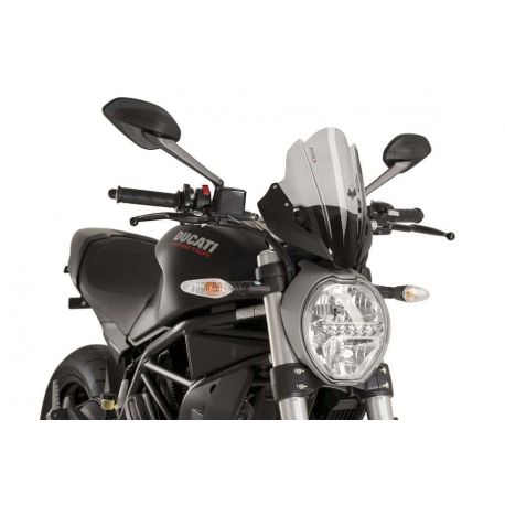 Bulle Touring PUIG pour DUCATI MONSTER 1200 R 16 17 fumé foncé