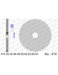 Couronne AFAM Alu en 415