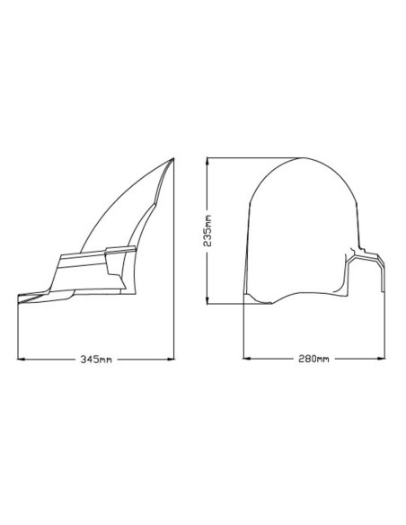 Garde boue arriere PUIG pour KTM 1290 Super Adventure 2020 dimensions