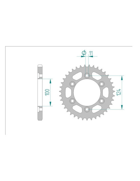 Kit chaine AFAM acier DUCATI 1000 GT/ SPORT pas 525 2006 à 2010