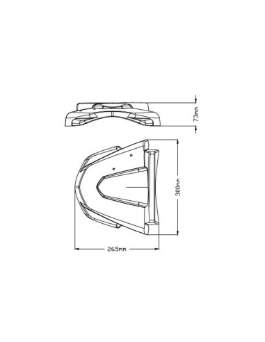 Extension de garde boue avant Yamaha XTZ 1200 Super Ténéré dimensions