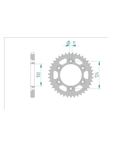 Kit chaine AFAM acier DUCATI 1000 MONSTER S IE pas 525 2003 à 2004
