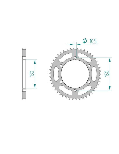 Kit chaine AFAM acier YAMAHA XJ 6 FA ABS DIVERSION 1DG pas 520 2010 à 2016 couronne