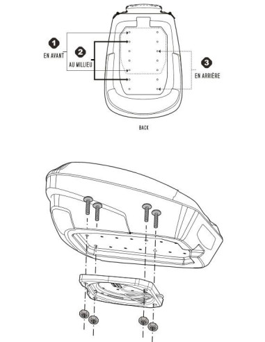 Support LOCK'N START pour sacoche réservoir Bagster modification sacoche