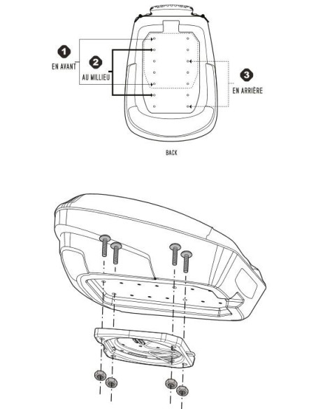Support LOCK'N START pour sacoche réservoir Bagster modification sacoche