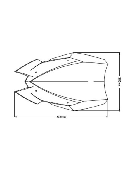 Saute vent PUIG NAKED NEW Génération pour KAWASAKI Z650 2020 dimensions