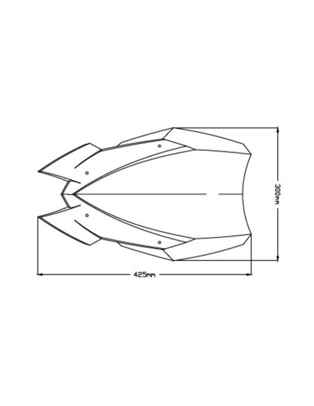 Saute vent PUIG NAKED NEW Génération touring pour KAWASAKI Z900 2020 dimension