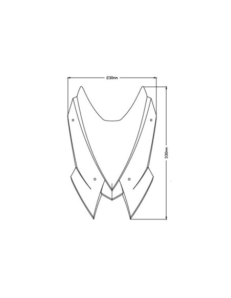 Saute vent PUIG NAKED NEW Génération Sport pour KAWASAKI Z650 2020 dimensions