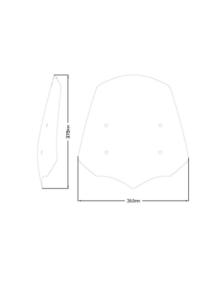 Saute vent PUIG NAKED NEW Génération touring pour Triumph Rocket 3 dimensions