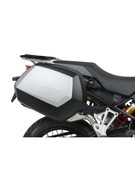 Fixation 3P system SHAD pour BMW F850 GS adventure gros plan avec valises
