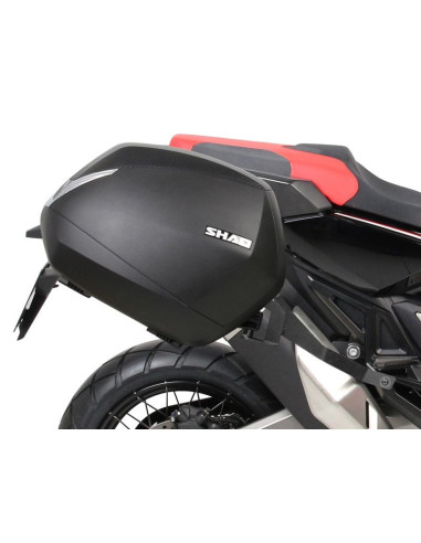 Fixation 3P system SHAD pour HONDA X ADV 2017 2020 gros plan avec valises