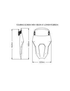 Bulle Touring avec visière PUIG pour Honda CRF1100 L Africa Twin 2