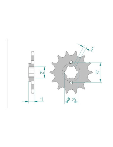 Kit chaine AFAM acier E-TON VIPER 150 RXL pas 520 2005 à 2011