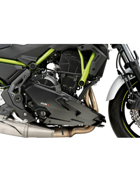Sabot moteur PUIG pour KAWASAKI Z650 carbone coté
