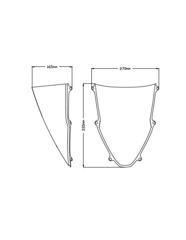 Bulle R Racer PUIG pour HONDA CBR1000 RR R Fireblade 2020 dimension