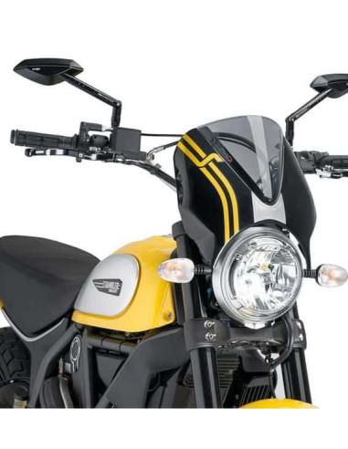Saute vent PUIG Retrovision pour DUCATI Scrambler Classic jaune