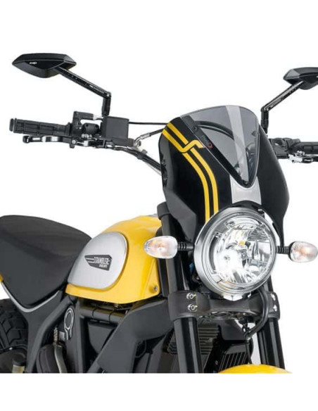 Saute vent PUIG Retrovision pour DUCATI Scrambler Classic jaune