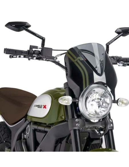 Saute vent PUIG Retrovision pour DUCATI Scrambler Classic vert