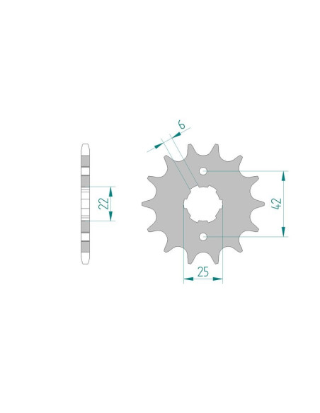 Kit chaine AFAM acier E-TON VECTOR ST 250 VXL pas 520 2005 à 2011