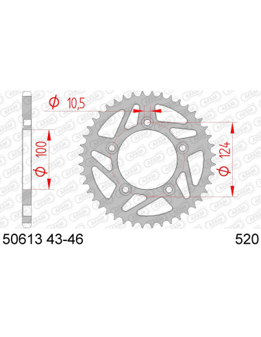 Kit chaine AFAM acier DUCATI 803 800 SCRAMBLER 2015 à 2016 couronne