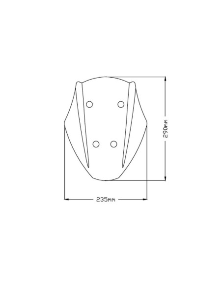 Saute vent Naked new generation sport réglable DUCATI DIAVEL 1260 dimension