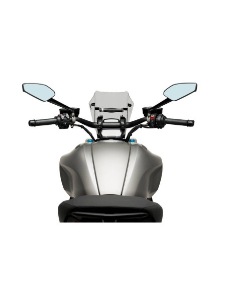 Saute vent Naked new generation sport réglable DUCATI DIAVEL 1260 coté pilote