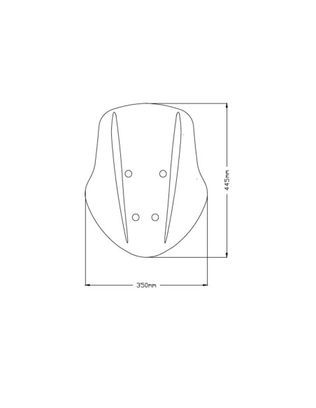 Saute vent Naked new generation touring réglable DUCATI DIAVEL 1260 dimensions