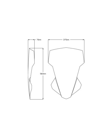 Bulle Touring PUIG pour Yamaha MT-07 Tracer dimensions