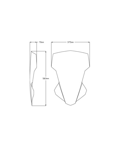 Bulle Touring PUIG pour Yamaha MT-07 Tracer dimensions
