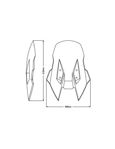 Bulle Touring PUIG pour Suzuki DL 1050 XT V-Strom dimensions