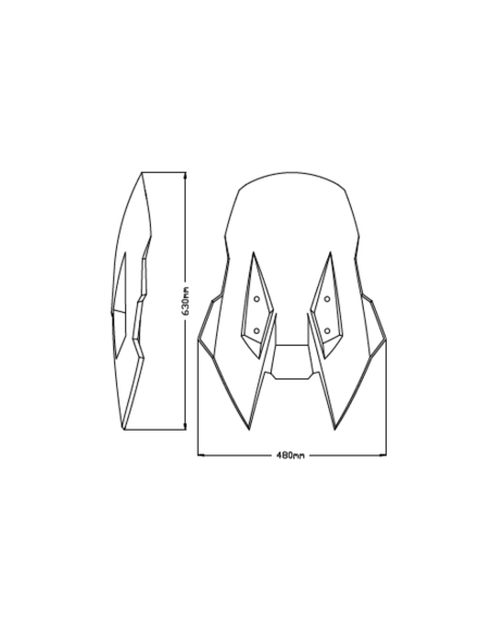 Bulle Touring PUIG pour Suzuki DL 1050 XT V-Strom dimensions