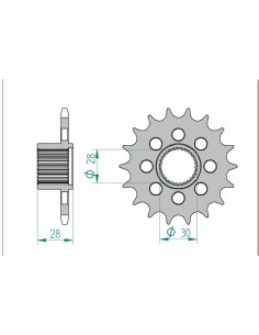 Pignon AFAM pour moto au pas de 525