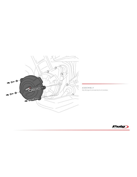 Kit protection carter PUIG pour KAWASAKI Z1000 montage droit