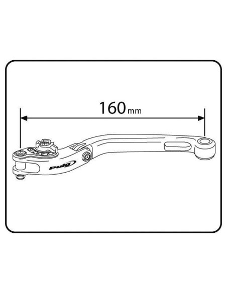Levier d'embrayage PUIG rabattable 3.0 dimensions