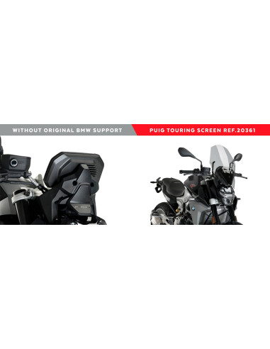 Saute vent Naked new generation touring BMW F900R 2020 sans support origine comparatif montée