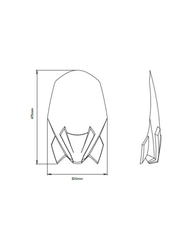 Saute vent Naked new generation touring BMW F900R 2020 sans support origine dimensions