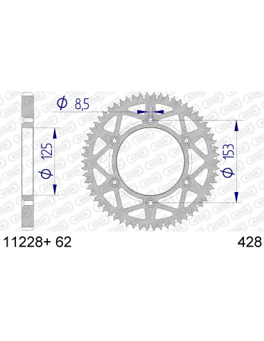 Kit chaine DID  ALU HM/HONDA CRE F 125 4T ANTIBOUE 2009 à 2011