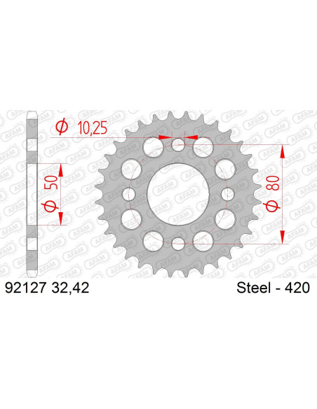 Kit chaine DID  ACIER SKYTEAM SKYMAX 125 2010 à 2012 couronne