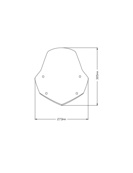 Saute vent Naked new generation sport Aprilia Shiver 750 900 dimensions