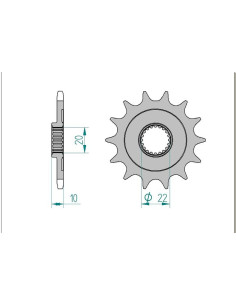 Pignon AFAM pour moto au pas de 520