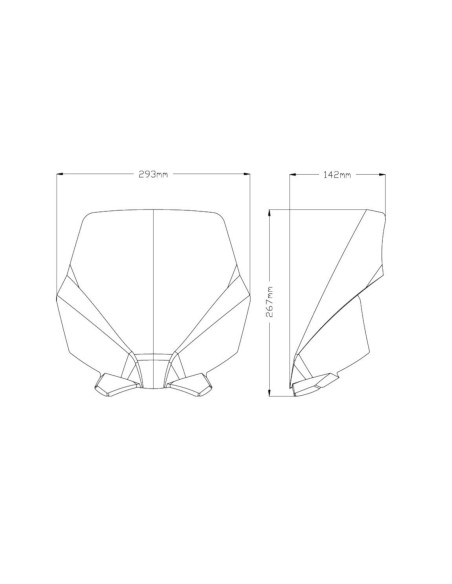 Saute vent Naked new generation sport BENELLI BN 752S dimension