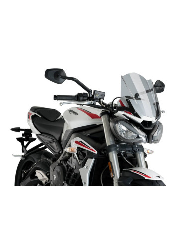 Saute vent Naked new generation sport Triumph street trples S fumé